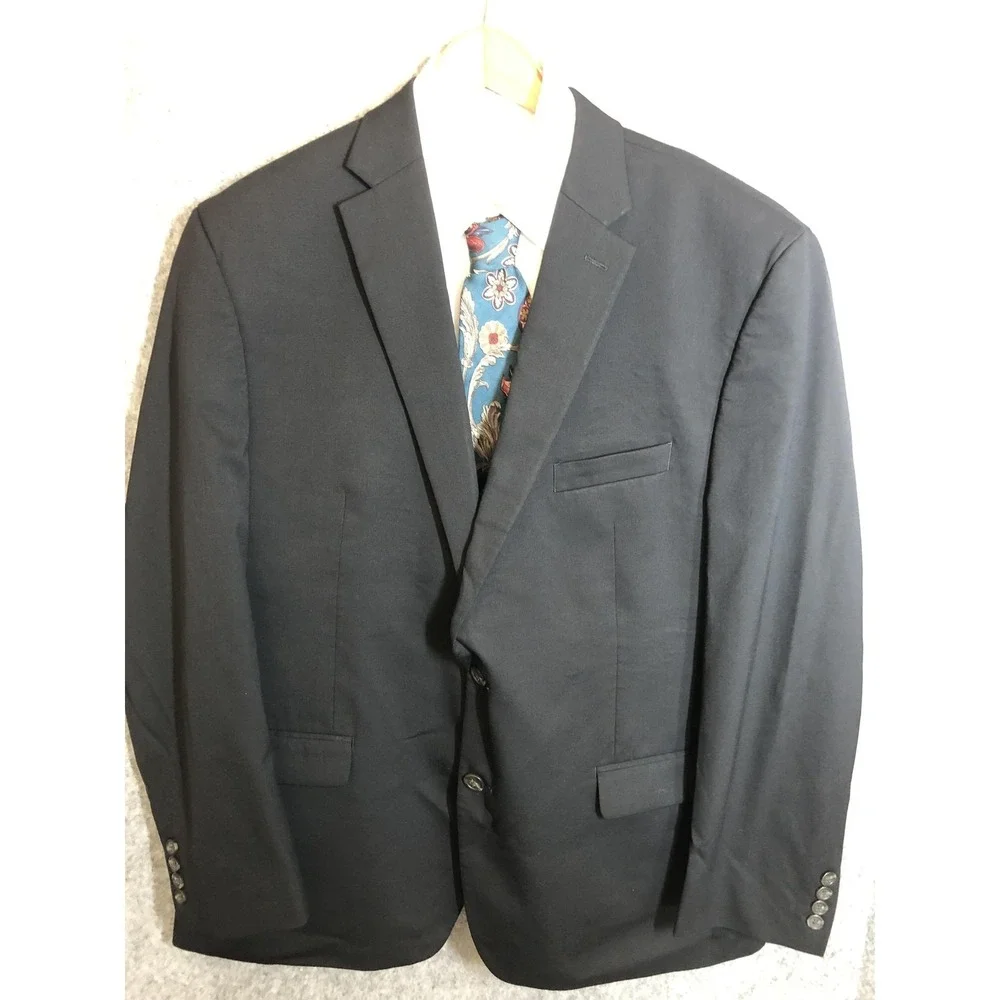 Chaps Blazer Sport Coat Mens 44R Black Suit Coat Jacket Career Casual Classic